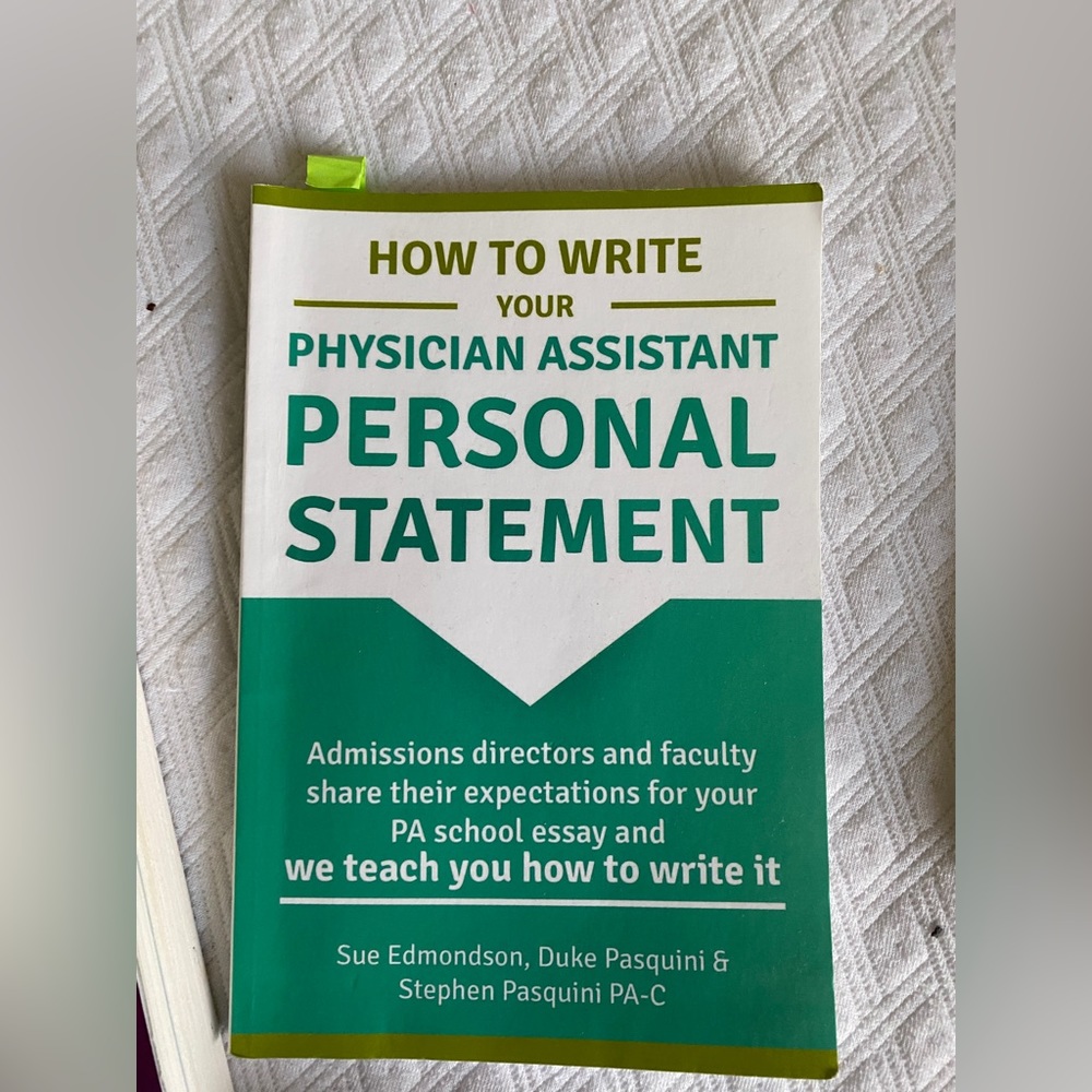 How to Write Your Physician Assistant Personal Statement book